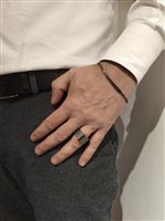 Vicenza - Piazzetta Palladio 2 - Ring Zancan Man Eternity Titanium in Titanium Diamante Black 0.40 Ct ETA206R-24 - ETA206R-24
